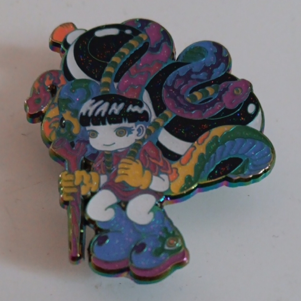 Venom Vessel Blue and Purple Cartoon HAT PIN. Lunarity Collective